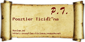 Posztler Ticiána névjegykártya